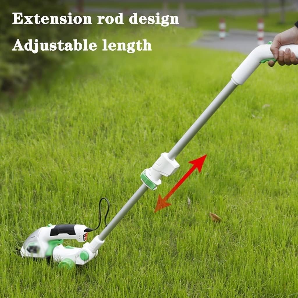 Electric Lawn Mower Removable 2-in-1 Electric Lawn Mower Small Household Multifunctional Weeder 7.2V/1500mAH Integrated Lithium Battery Two Blades