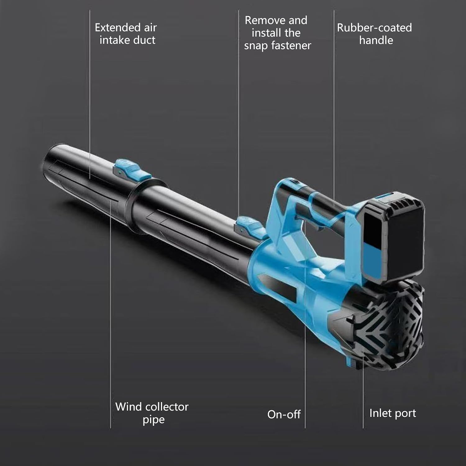 Professional Fast Speed Blower Leaves Fan Portable Garden Air Blower Battery Cordless Leaves Application Portable