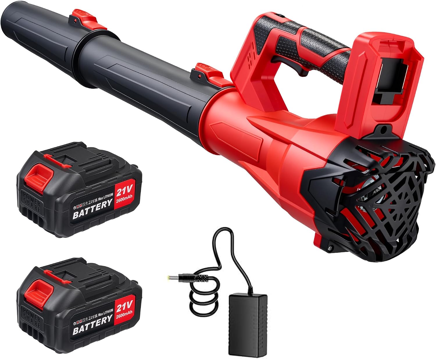 650CFM Cordless Leaf Blower,21V Electric Leaf Blower with 2 * 2.6Ah Battery & Charger,Electric 6-Speed Power Handheld Blower for Lawn Care,Yard, Garden, Patio & Outdoor