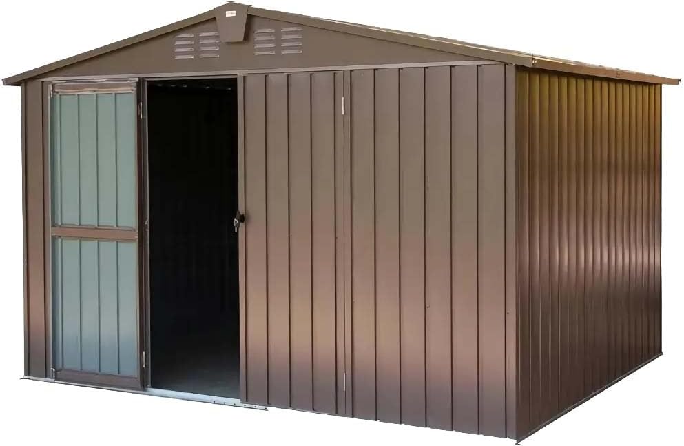 Multifunctional 10x8 Ft Metal Outdoor Storage Shed