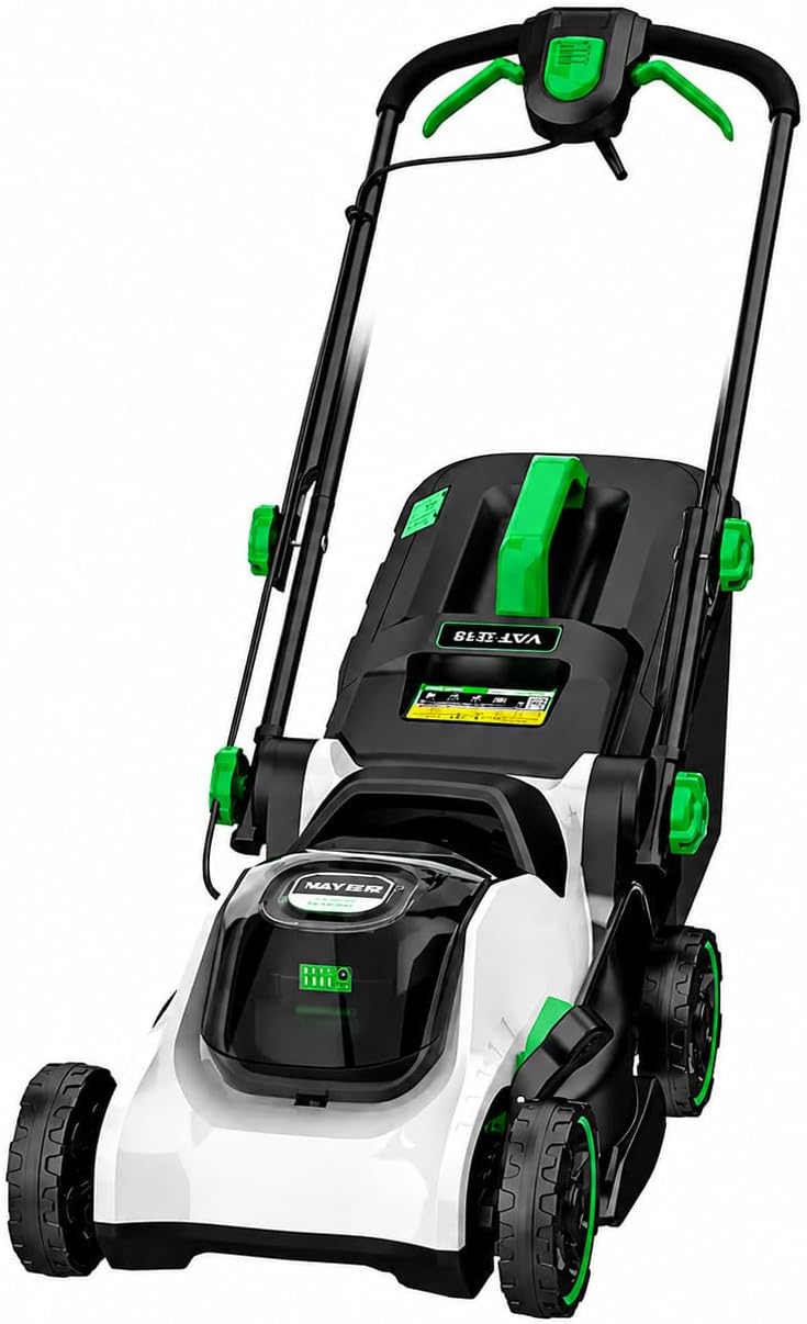 Battery-Powered Lawn Mower for Seniors – Lightweight, Easy Start, Quiet & Safe, Dual 6.0Ah Batteries for Long Runtime, Perfect for Small to Medium Yards