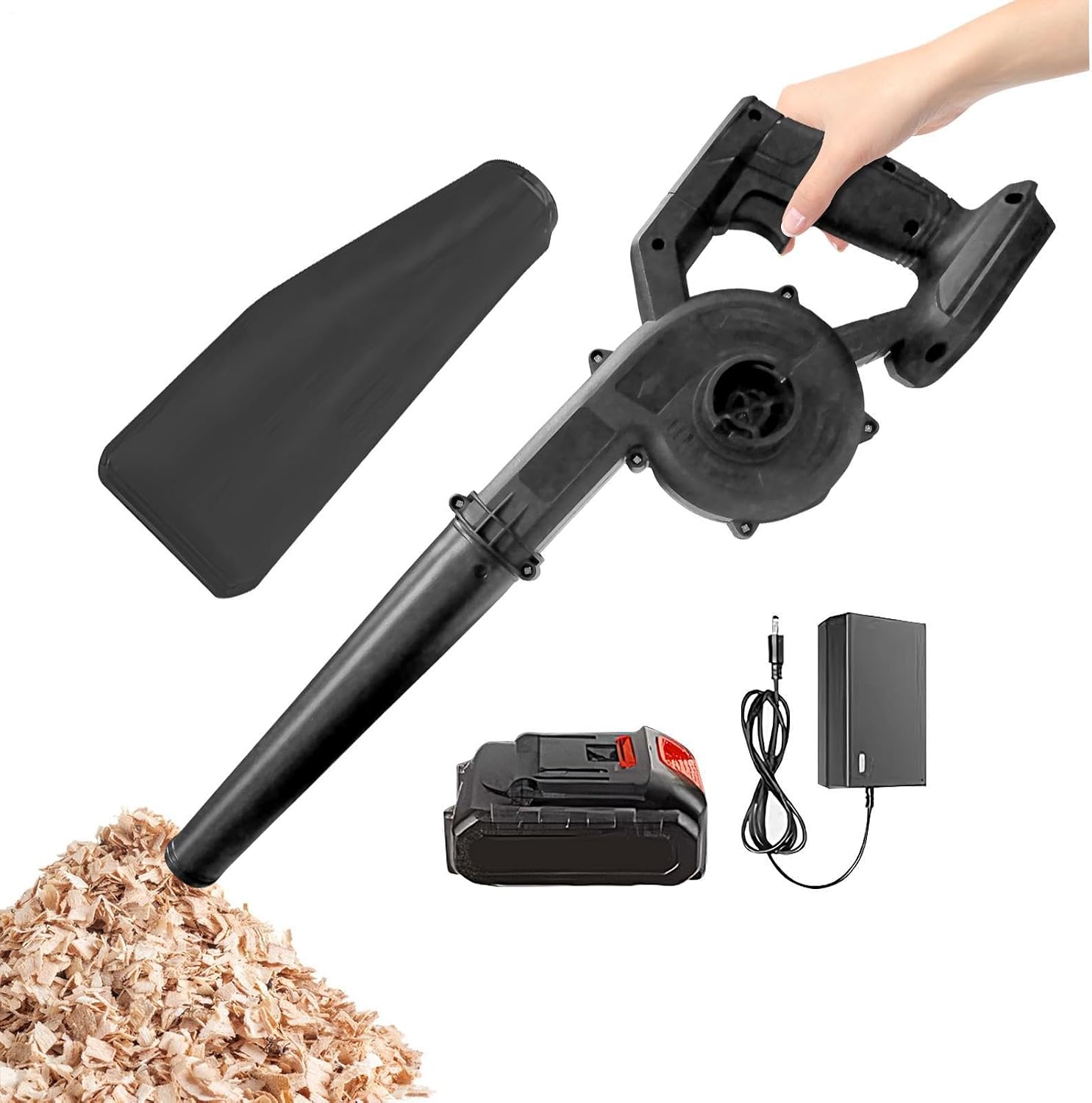 Leaf Blower Cordless Rechargeable Cordless Battery Powered | Handheld Outdoor Yard Blower for Outdoor Patio Backyard Lawn Porch Home Car Workshop