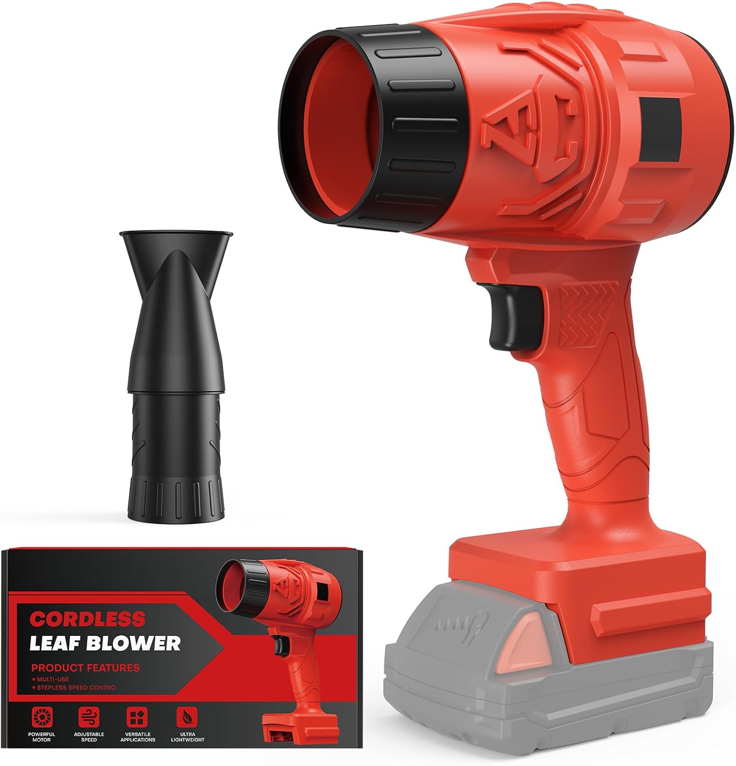 Electric Leaf Blower Cordless for Milwaukee M18 Battery, Mini Leaf Blowers for Lawn Care, Blowing Leaves ＆ Dust, Battery Powered Handheld Leaf Blower, Portable Jobsite Blower (Battery Not Included)