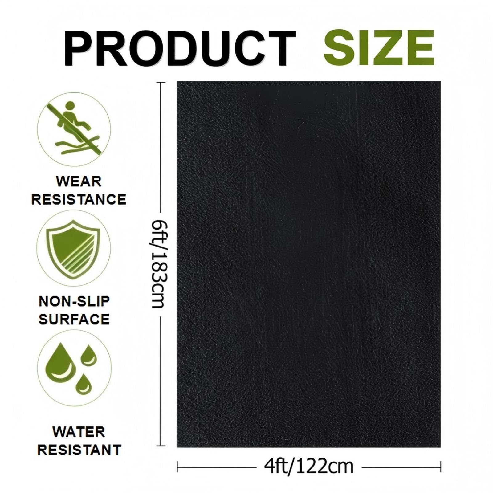 POOLTALE 8 x 10.2FT Shed Floor Mat, Outdoor Storage Shed Mat with PE Backing for Dust, Oil, Waterproof Nonslip Durable Protector Rug for Carport Patio Garage Garden, Storage Shed Not Included