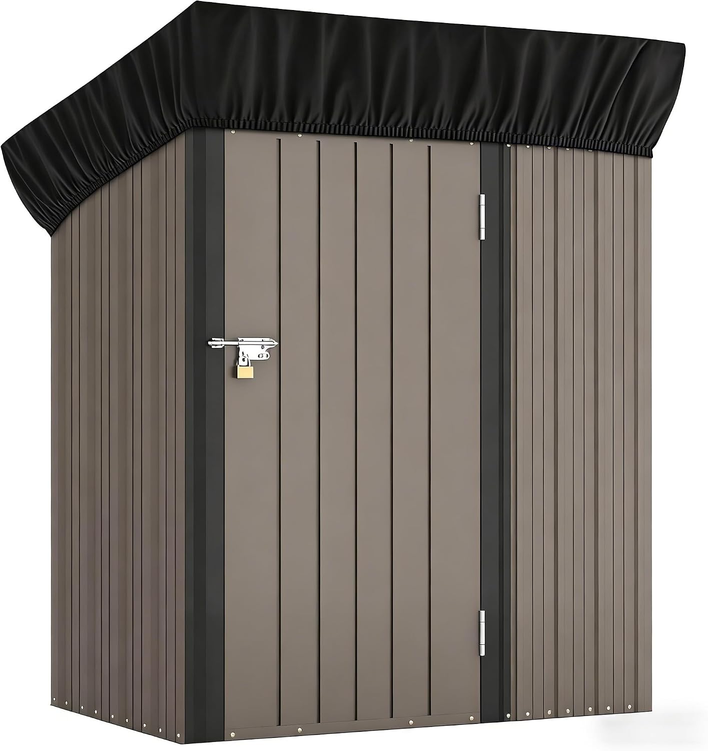 Outdoor Storage Shed Cover 5x3 ft, Heavy Duty Waterproof Oxford | 600D Oxford, PU coating, fully taped seams. Windproof, dustproof, UV-resistant. Elastic hem fits metal sheds.