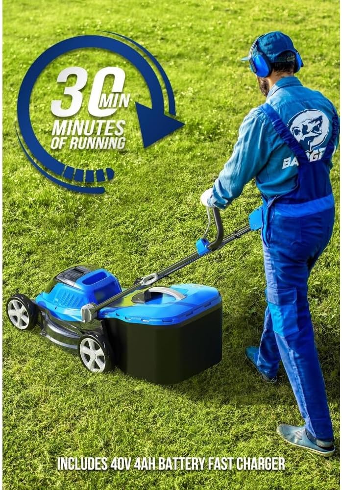 Lawn Mower 40V Brushless Cordless Electric with 5 Cutting Height Adjustments