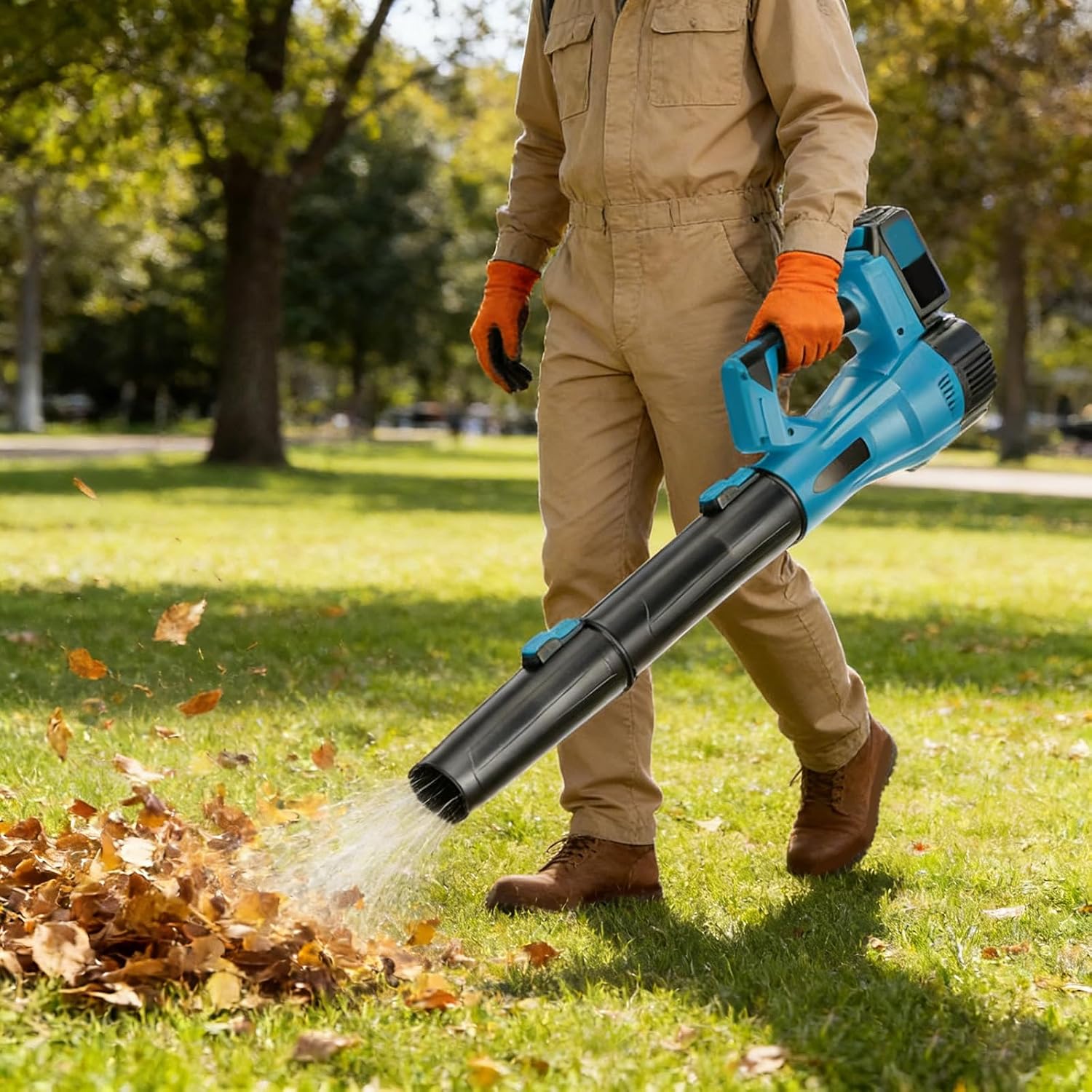 Professional Fast Speed Blower Leaves Fan Portable Garden Air Blower Battery Cordless Leaves Application Portable
