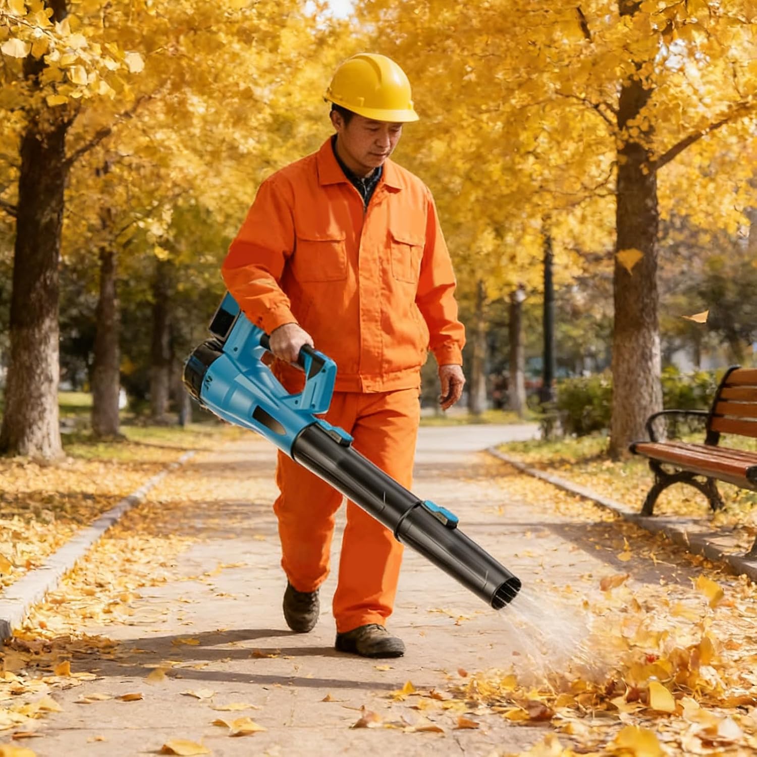 Professional Fast Speed Blower Leaves Fan Portable Garden Air Blower Battery Cordless Leaves Application Portable