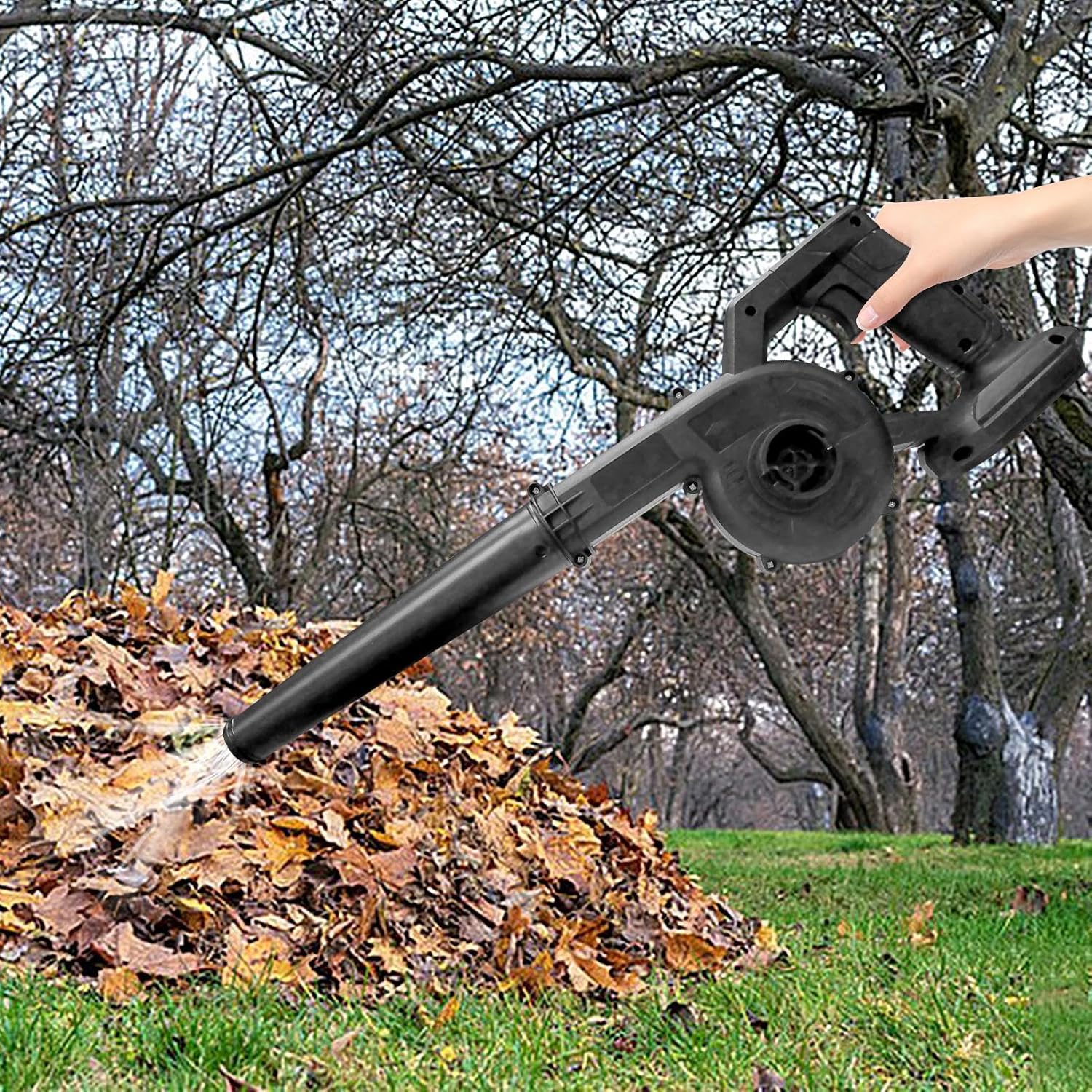 Leaf Blower Cordless Rechargeable Cordless Battery Powered | Handheld Outdoor Yard Blower for Outdoor Patio Backyard Lawn Porch Home Car Workshop